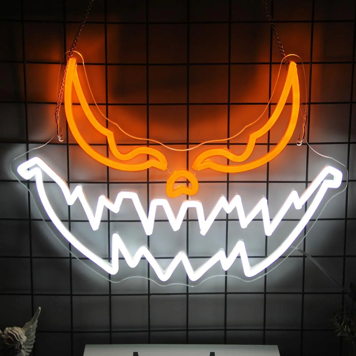 Halloween Devil Pumpkin Neon Sign