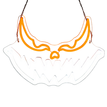 Halloween Devil Pumpkin Neon Sign