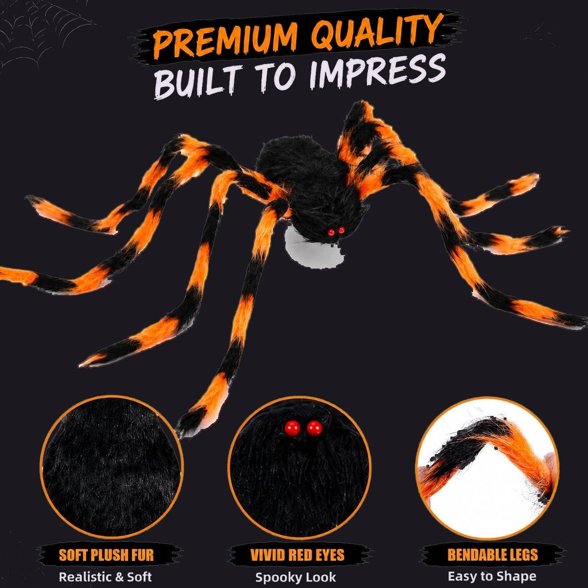 Flexible Posable Halloween Spiders