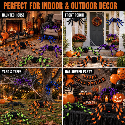 Flexible Posable Halloween Spiders