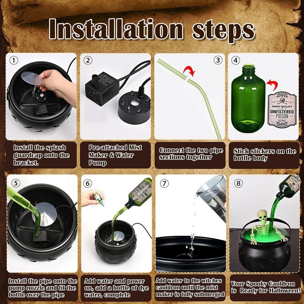 Floating Potion Cauldron with Mist Diffuser