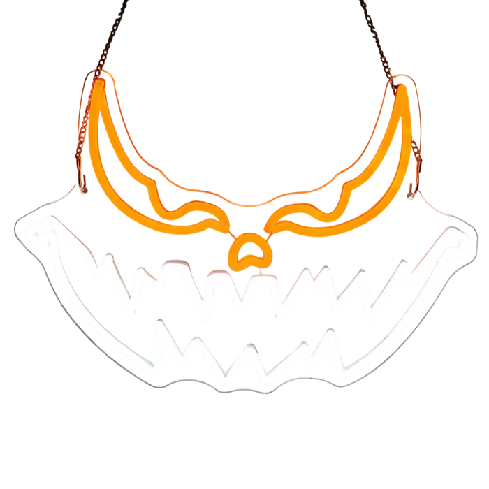 Halloween Devil Pumpkin Neon Sign